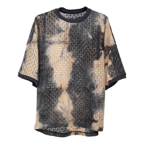 Merely Made Vintage Dyed Knitting T-Shirt Dark Sea Navy 25SMLPR271SH-1 98741593 Front Degli Uberti